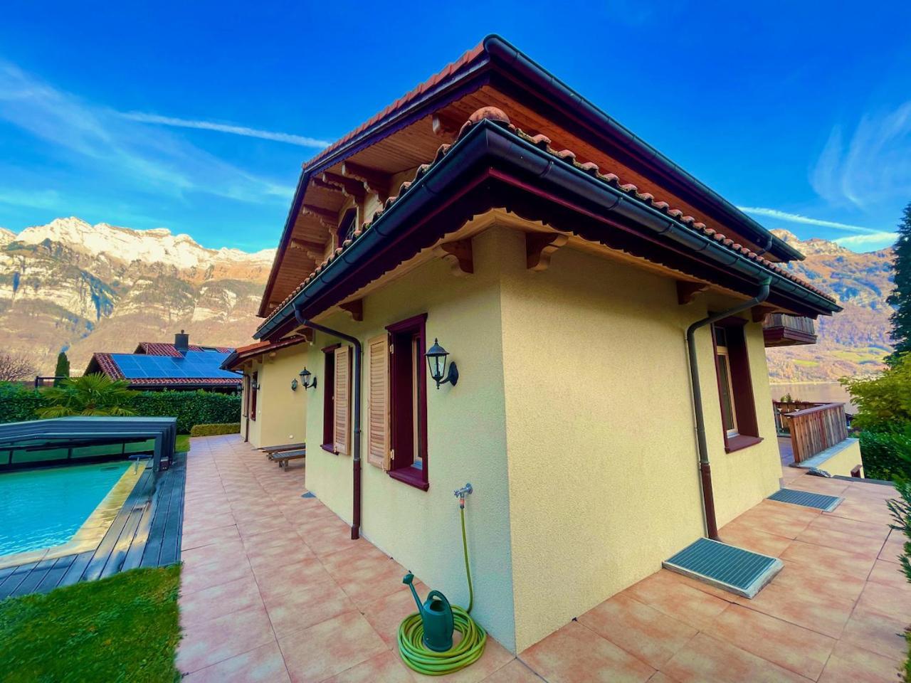 Doodle'S Amazing Chalet -Walensee - Flumserberg - Churfirsten - Heidiland - Pool - Sauna Мольс Экстерьер фото