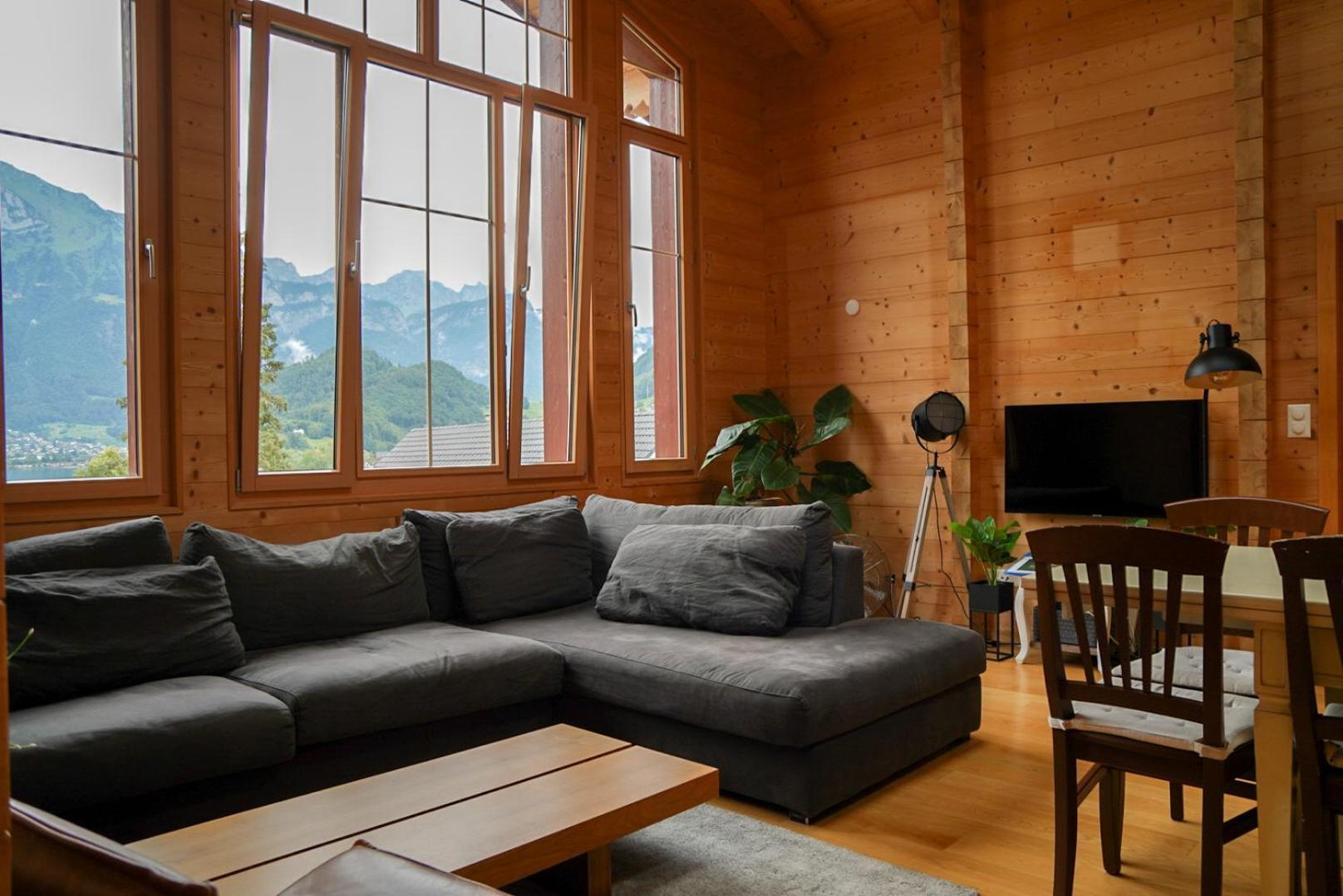 Doodle'S Amazing Chalet -Walensee - Flumserberg - Churfirsten - Heidiland - Pool - Sauna Мольс Экстерьер фото